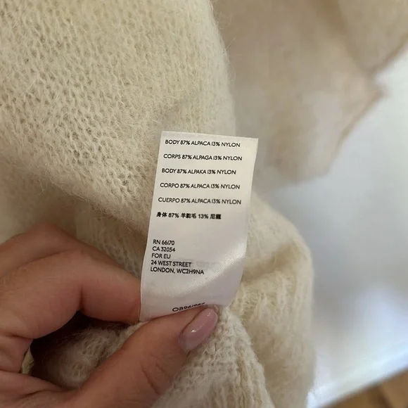 Free People angelic pull over Alpaca small sweater - Picture 5 of 5